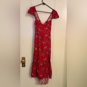 Urban Outfitters Siren Red Midi Dress